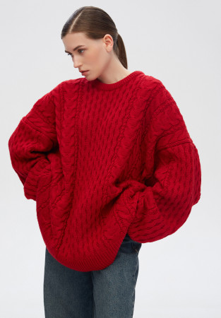 Светр one size червоний